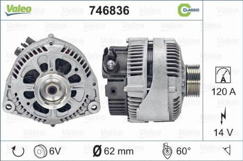 Valeo 746836 - Ģenerators autodraugiem.lv