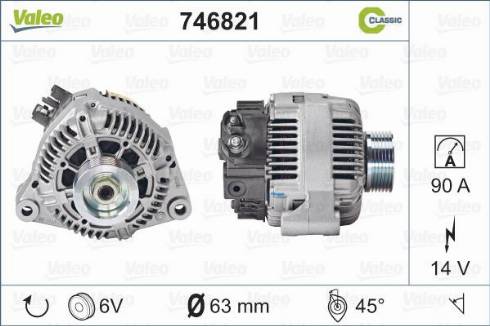 Valeo 746821 - Ģenerators autodraugiem.lv