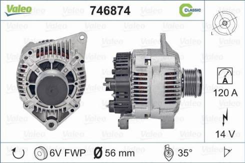 Valeo 746874 - Ģenerators autodraugiem.lv