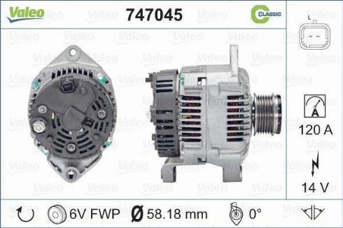 Valeo 747045 - Ģenerators autodraugiem.lv