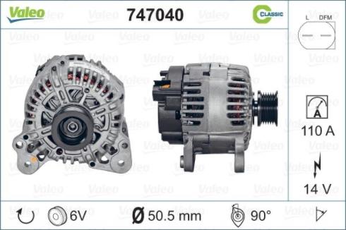 Valeo 747040 - Ģenerators autodraugiem.lv