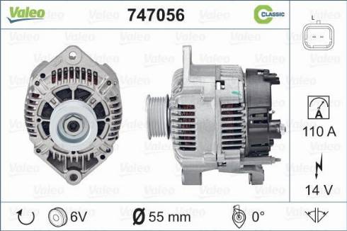 Valeo 747056 - Ģenerators autodraugiem.lv