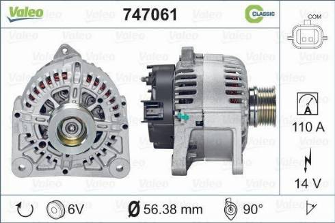 Valeo 747061 - Ģenerators autodraugiem.lv