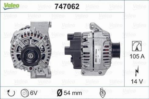 Valeo 747062 - Ģenerators autodraugiem.lv