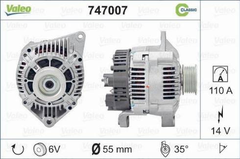 Valeo 747007 - Ģenerators autodraugiem.lv