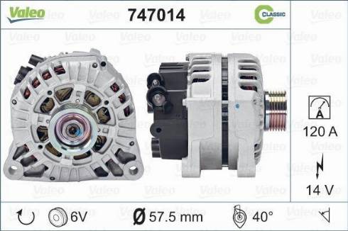 Valeo 747014 - Ģenerators autodraugiem.lv