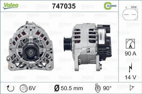 Valeo 747035 - Ģenerators autodraugiem.lv