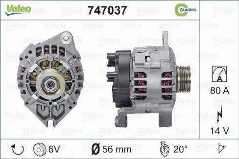 Valeo 747037 - Ģenerators autodraugiem.lv