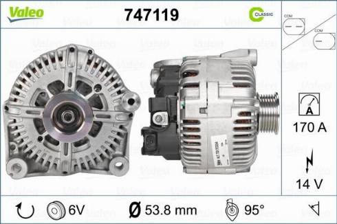 Valeo 747119 - Ģenerators autodraugiem.lv