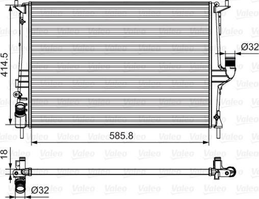 Valeo 700801 - Radiators, Motora dzesēšanas sistēma autodraugiem.lv
