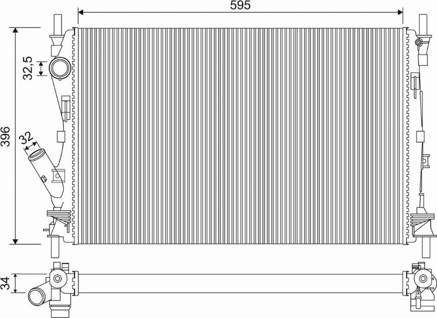 Valeo 701950 - Radiators, Motora dzesēšanas sistēma autodraugiem.lv