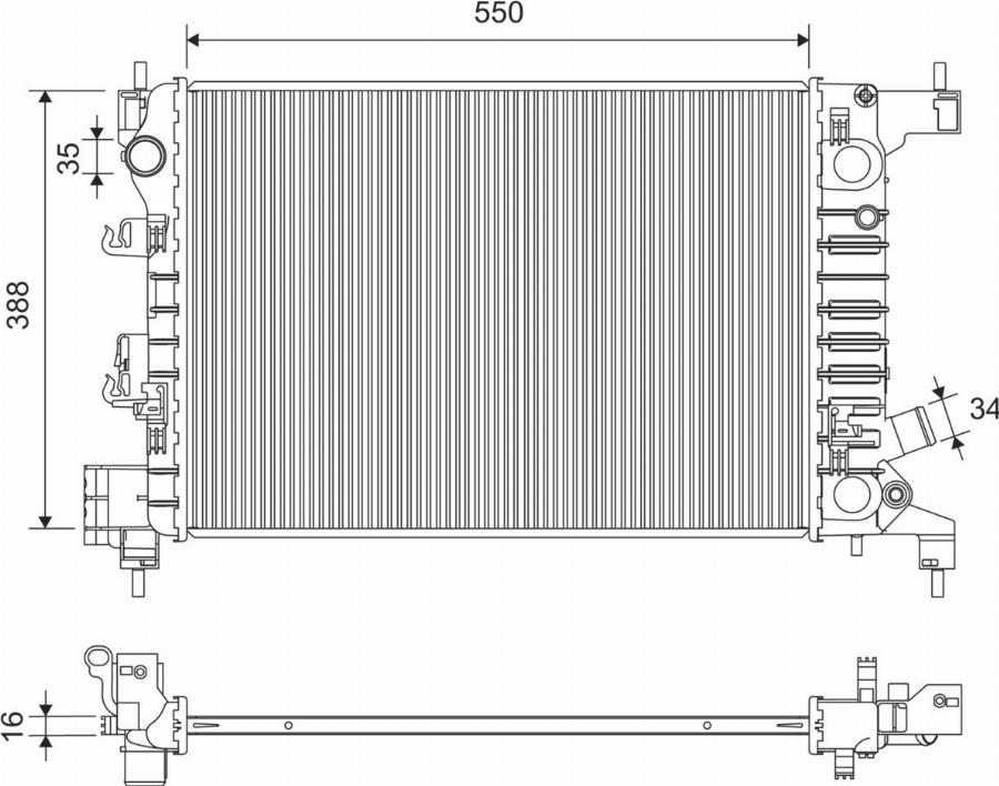 Valeo 701412 - Radiators, Motora dzesēšanas sistēma autodraugiem.lv