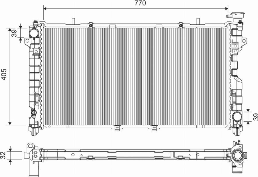 Valeo 701434 - Radiators, Motora dzesēšanas sistēma autodraugiem.lv