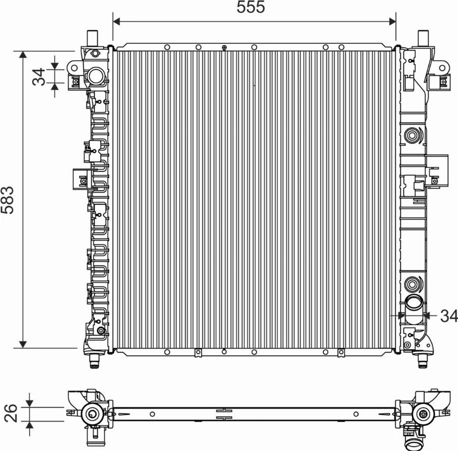 Valeo 701425 - Radiators, Motora dzesēšanas sistēma autodraugiem.lv