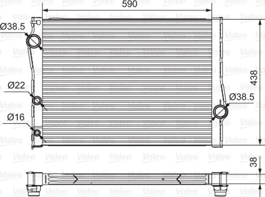 Valeo 701549 - Radiators, Motora dzesēšanas sistēma autodraugiem.lv