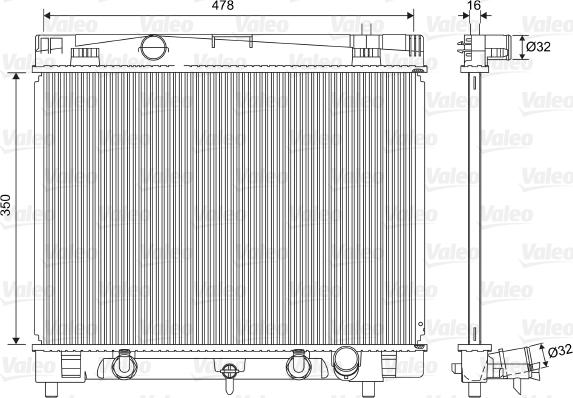 Valeo 701568 - Radiators, Motora dzesēšanas sistēma autodraugiem.lv