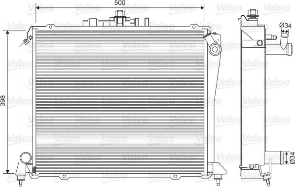 Valeo 701584 - Radiators, Motora dzesēšanas sistēma autodraugiem.lv