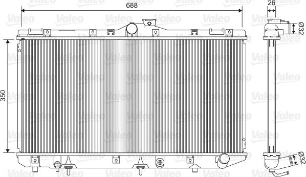 Valeo 701586 - Radiators, Motora dzesēšanas sistēma autodraugiem.lv