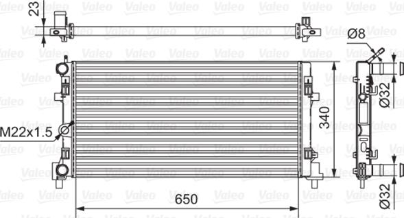 Valeo 701522 - Radiators, Motora dzesēšanas sistēma autodraugiem.lv