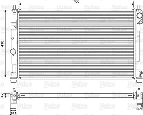 Valeo 701571 - Radiators, Motora dzesēšanas sistēma autodraugiem.lv