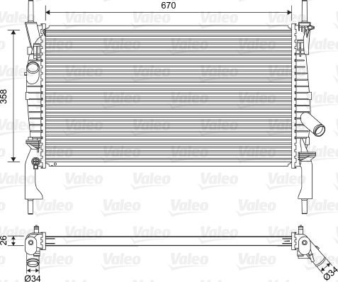 Valeo 701606 - Radiators, Motora dzesēšanas sistēma autodraugiem.lv