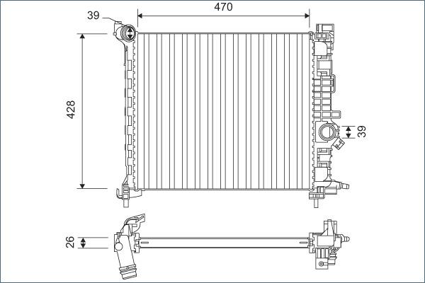 Valeo 701166 - Radiators, Motora dzesēšanas sistēma autodraugiem.lv