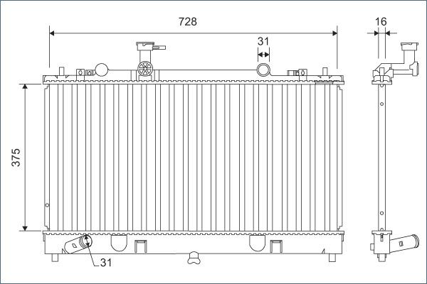 Valeo 701168 - Radiators, Motora dzesēšanas sistēma autodraugiem.lv