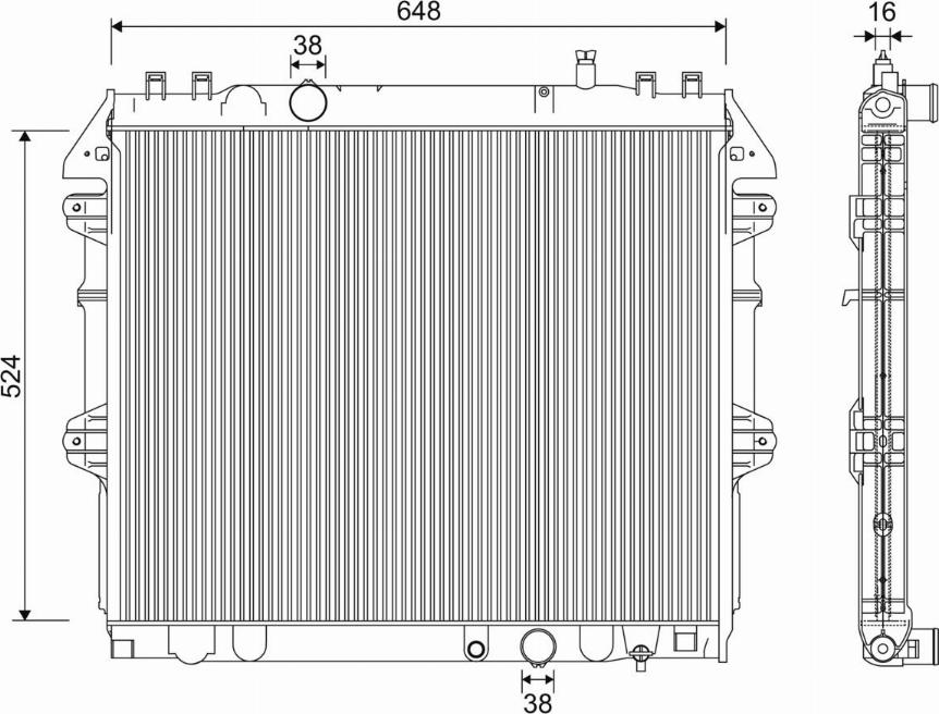 Valeo 701345 - Radiators, Motora dzesēšanas sistēma autodraugiem.lv