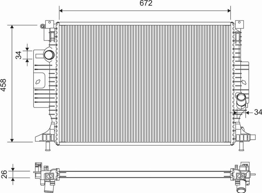 Valeo 701364 - Radiators, Motora dzesēšanas sistēma autodraugiem.lv