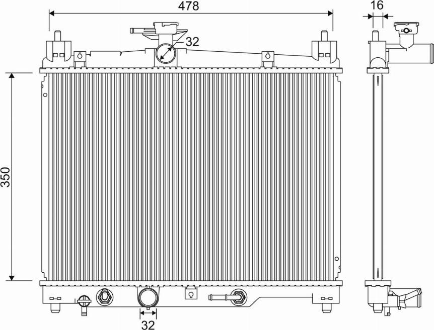 Valeo 701330 - Radiators, Motora dzesēšanas sistēma autodraugiem.lv