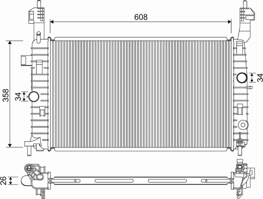 Valeo 701332 - Radiators, Motora dzesēšanas sistēma autodraugiem.lv