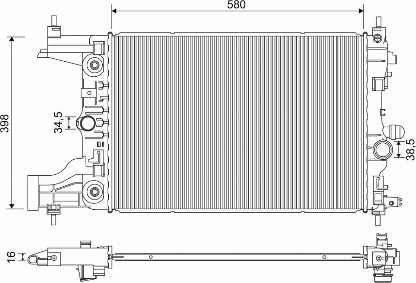 Valeo 701244 - Radiators, Motora dzesēšanas sistēma autodraugiem.lv