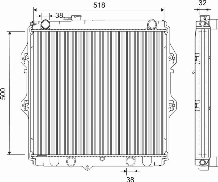 Valeo 701265 - Radiators, Motora dzesēšanas sistēma autodraugiem.lv