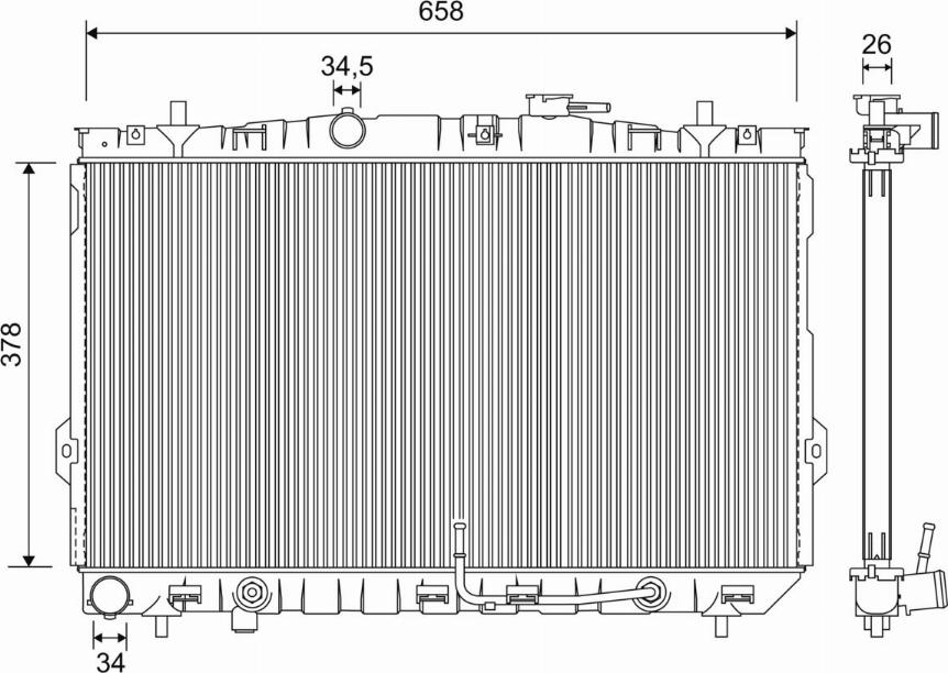 Valeo 701206 - Radiators, Motora dzesēšanas sistēma autodraugiem.lv