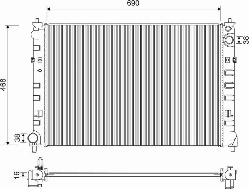 Valeo 701203 - Radiators, Motora dzesēšanas sistēma autodraugiem.lv