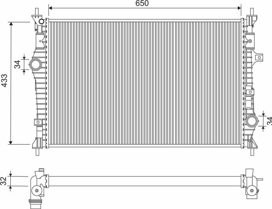 Valeo 701284 - Radiators, Motora dzesēšanas sistēma autodraugiem.lv