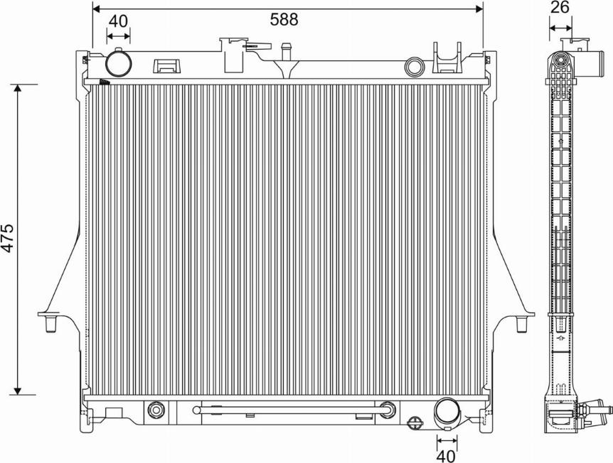 Valeo 701234 - Radiators, Motora dzesēšanas sistēma autodraugiem.lv