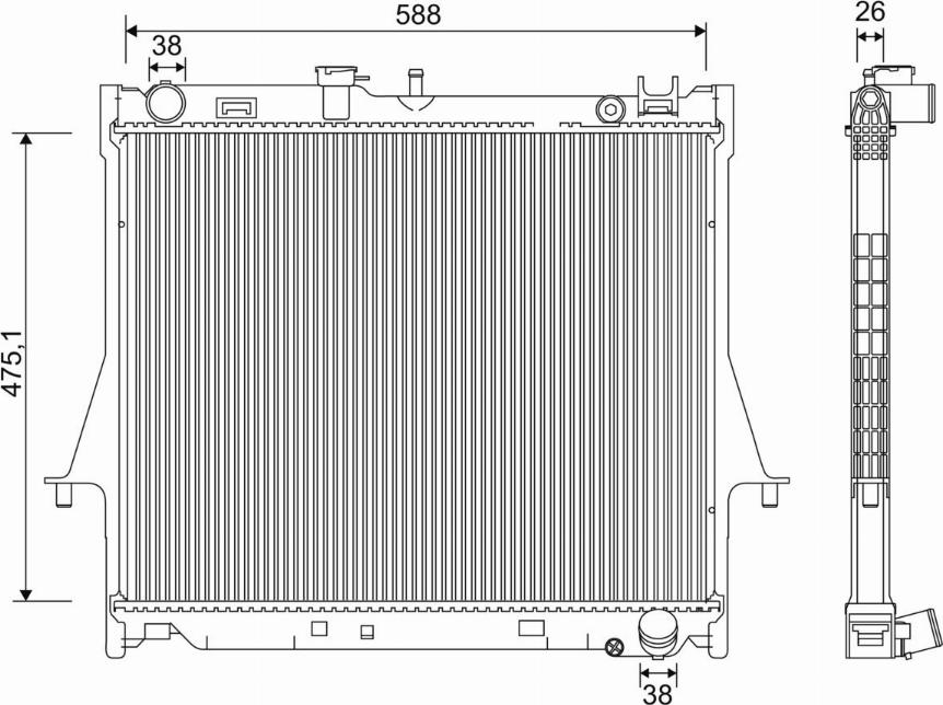 Valeo 701231 - Radiators, Motora dzesēšanas sistēma autodraugiem.lv