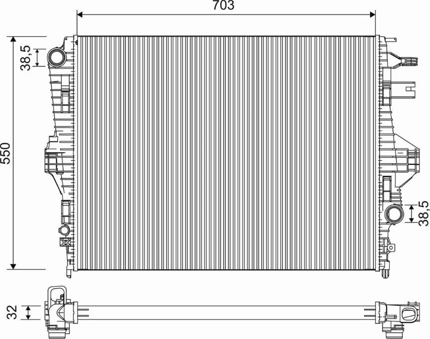 Valeo 701225 - Radiators, Motora dzesēšanas sistēma autodraugiem.lv