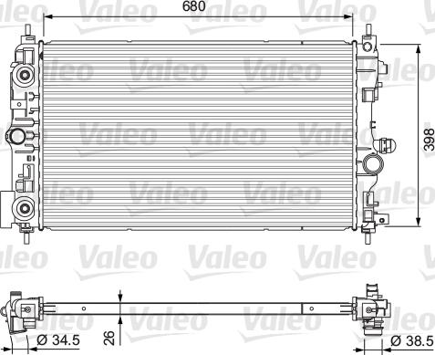 Valeo 701733 - Radiators, Motora dzesēšanas sistēma autodraugiem.lv