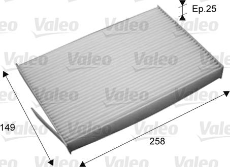 Valeo 715709 - Filtrs, Salona telpas gaiss autodraugiem.lv