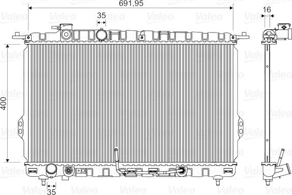 Valeo 734949 - Radiators, Motora dzesēšanas sistēma autodraugiem.lv