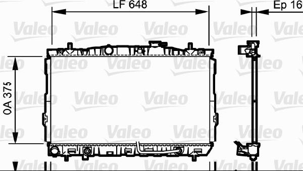 Valeo 734965 - Radiators, Motora dzesēšanas sistēma autodraugiem.lv