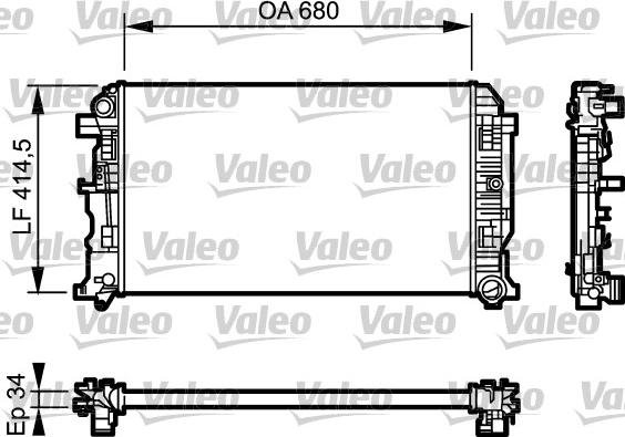 Valeo 734930 - Radiators, Motora dzesēšanas sistēma autodraugiem.lv