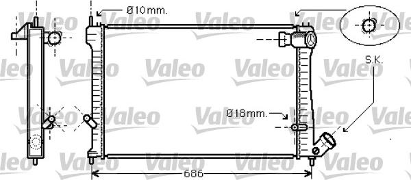 Valeo 734455 - Radiators, Motora dzesēšanas sistēma autodraugiem.lv