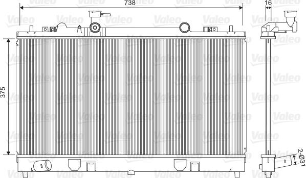 Valeo 734410 - Radiators, Motora dzesēšanas sistēma autodraugiem.lv