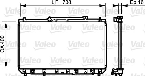 Valeo 734489 - Radiators, Motora dzesēšanas sistēma autodraugiem.lv