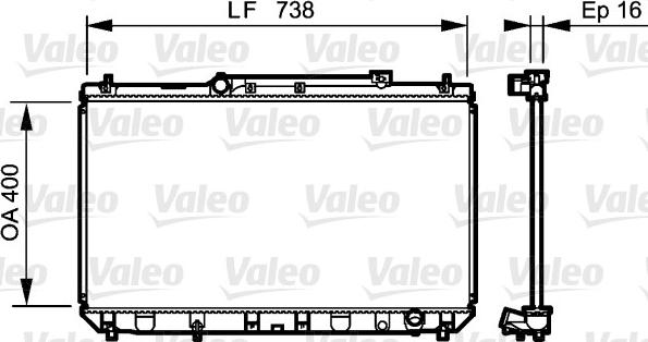 Valeo 734488 - Radiators, Motora dzesēšanas sistēma autodraugiem.lv