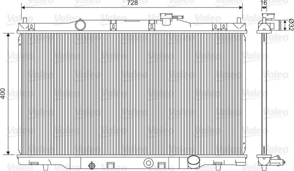 Valeo 734476 - Radiators, Motora dzesēšanas sistēma autodraugiem.lv