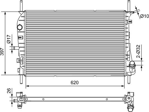 Valeo 734699 - Radiators, Motora dzesēšanas sistēma autodraugiem.lv